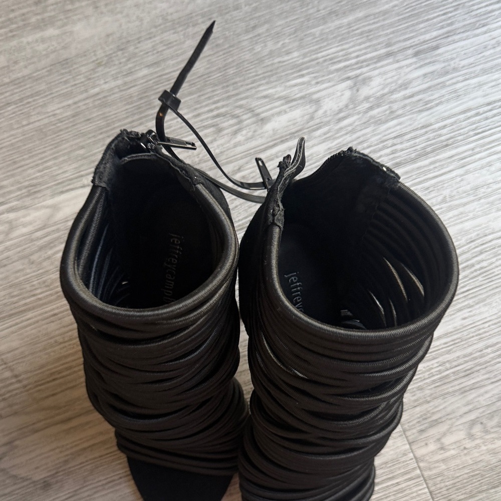 Jeffrey Campbell Black Strappy Women's Heels - Picture 6 of 7